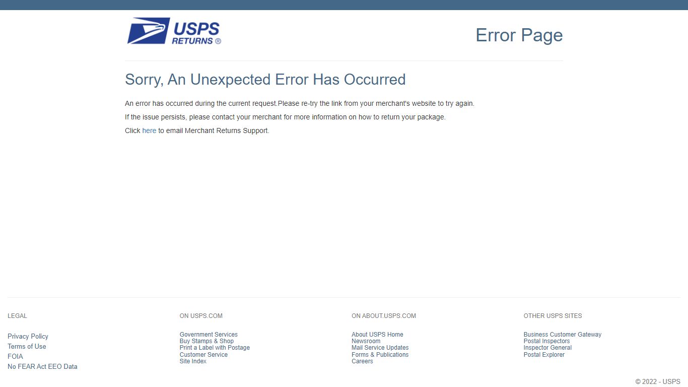 USPS Returns-Customer Self-Service